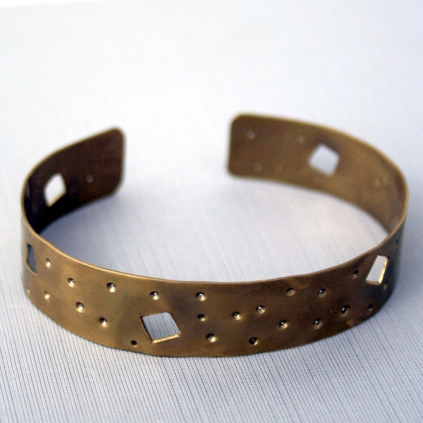 Brass cuff bracelet