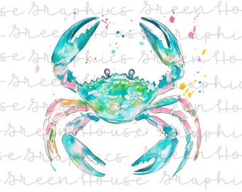 Preppy Grandmillenial Nautical Coastal Crab PNG Download digitale istantaneo Stampabile Decorazione per la casa Stampa su richiesta Stampe per case sulla spiaggia Clip art