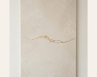 Minimalist Kintsugi Wall Art Printable | Japandi Calm Decor | Zen Neutral Artwork | Digital Download | 4:5 Ratio Printable