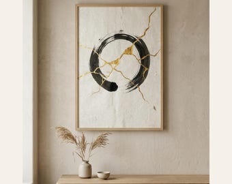 Japandi Abstract Wall Art Printable | Zen Calm Decor | Minimalist Neutral Artwork | Digital Download | 4:5 Ratio Printable