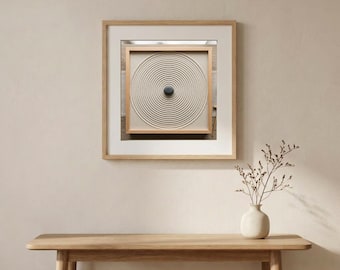 Zen Ripple Wall Art Printable | Japanese Sand Circle | Minimal Japandi Decor | Meditation Art | Neutral Wall Art Digital Download