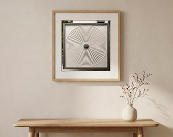 Zen Ripple Wall Art Printable | Japanese Sand Circle | Minimal Japandi Decor | Meditation Art | Neutral Wall Art Digital Download