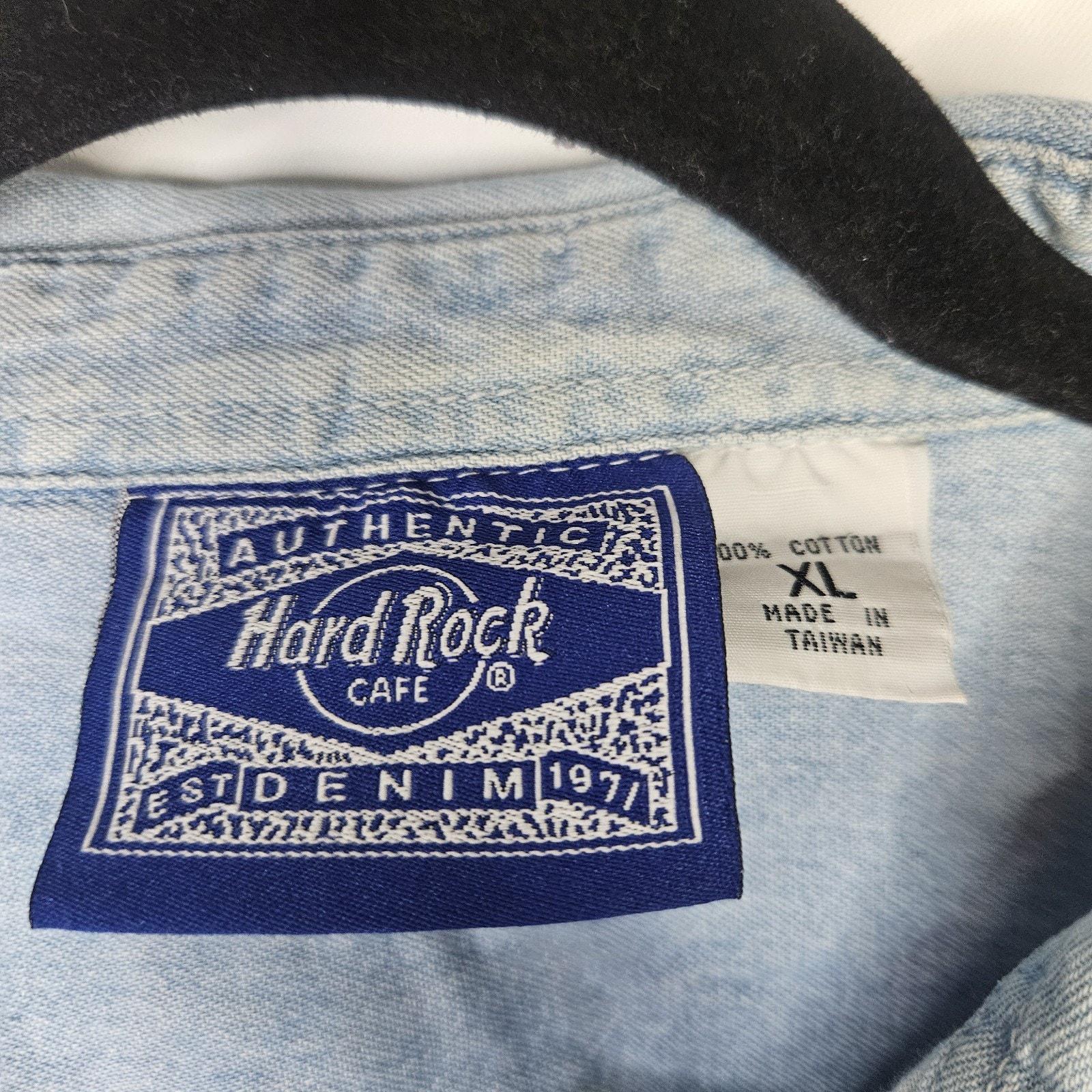 Vintage 90s Hard Rock Cafe Denim Shirt, Mens XL, St Thomas - Etsy