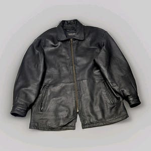 ジャケット・アウター 70s 80s ITALY design leather blouson Vintage Corso Italia Leather Jacket S 90s Bomber Black - Etsy
