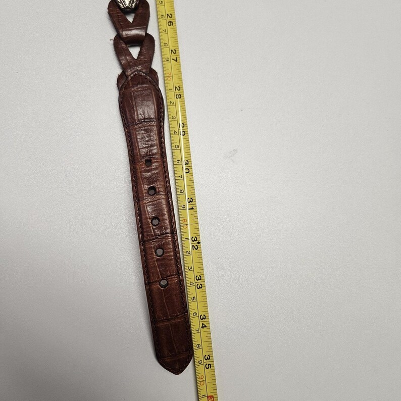 Brighton Embellished Belts Women’s Medium Brown Leather Vintage 90s Western image 4