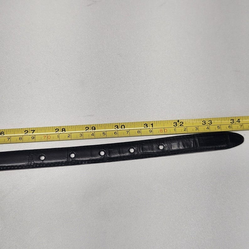 Cinturón estilo western vintage BRIGHTON para mujer, talla M 30, de cuero negro con hebilla plateada. imagen 6