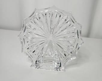 Cristal signé Waterford Presse-papiers Figurine Carnaval grande roue flocon de neige