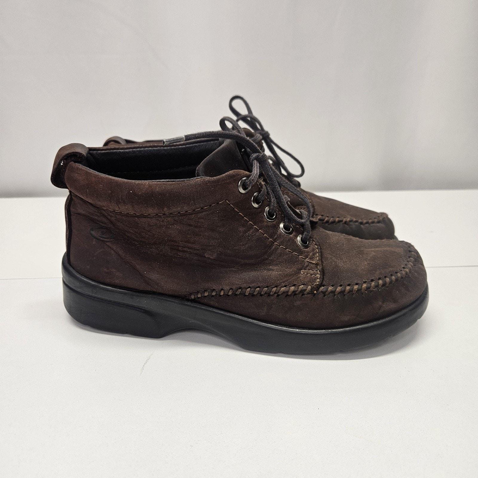Vintage Dexter Brown Leather Moc Toe Lace-Up Ankle Boots Dexter Vintage Boots - Etsy main image 3