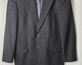 Boat House Row Mens Suit Jacket Sport Coat Blazer Gray Two Button Lambswool 42R