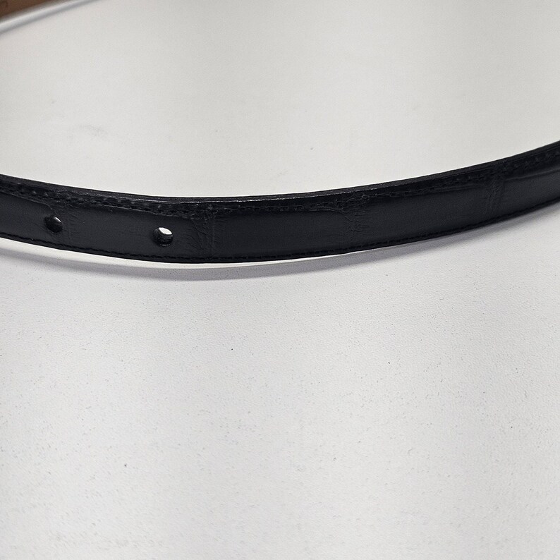 Cinturón estilo western vintage BRIGHTON para mujer, talla M 30, de cuero negro con hebilla plateada. imagen 3