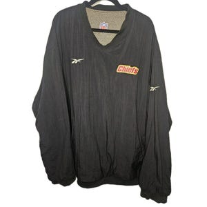 Chaqueta reversible bordada vintage Reebok Pro-Line Kansas City CHIEFS, talla 2XL XXL imagen 1