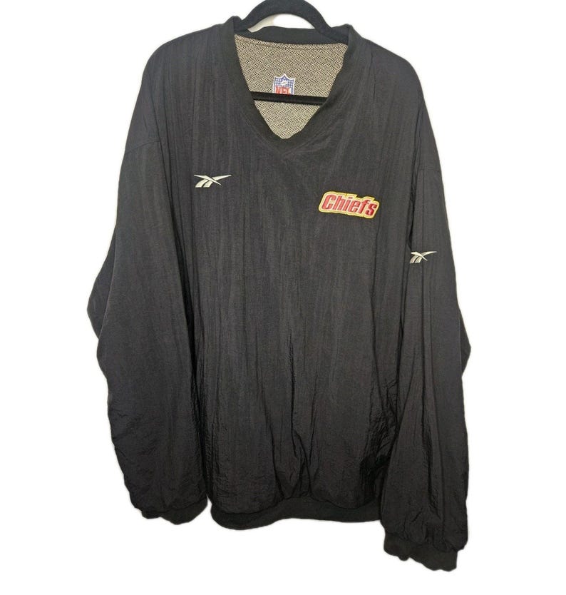 Chaqueta reversible bordada vintage Reebok Pro-Line Kansas City CHIEFS, talla 2XL XXL imagen 1