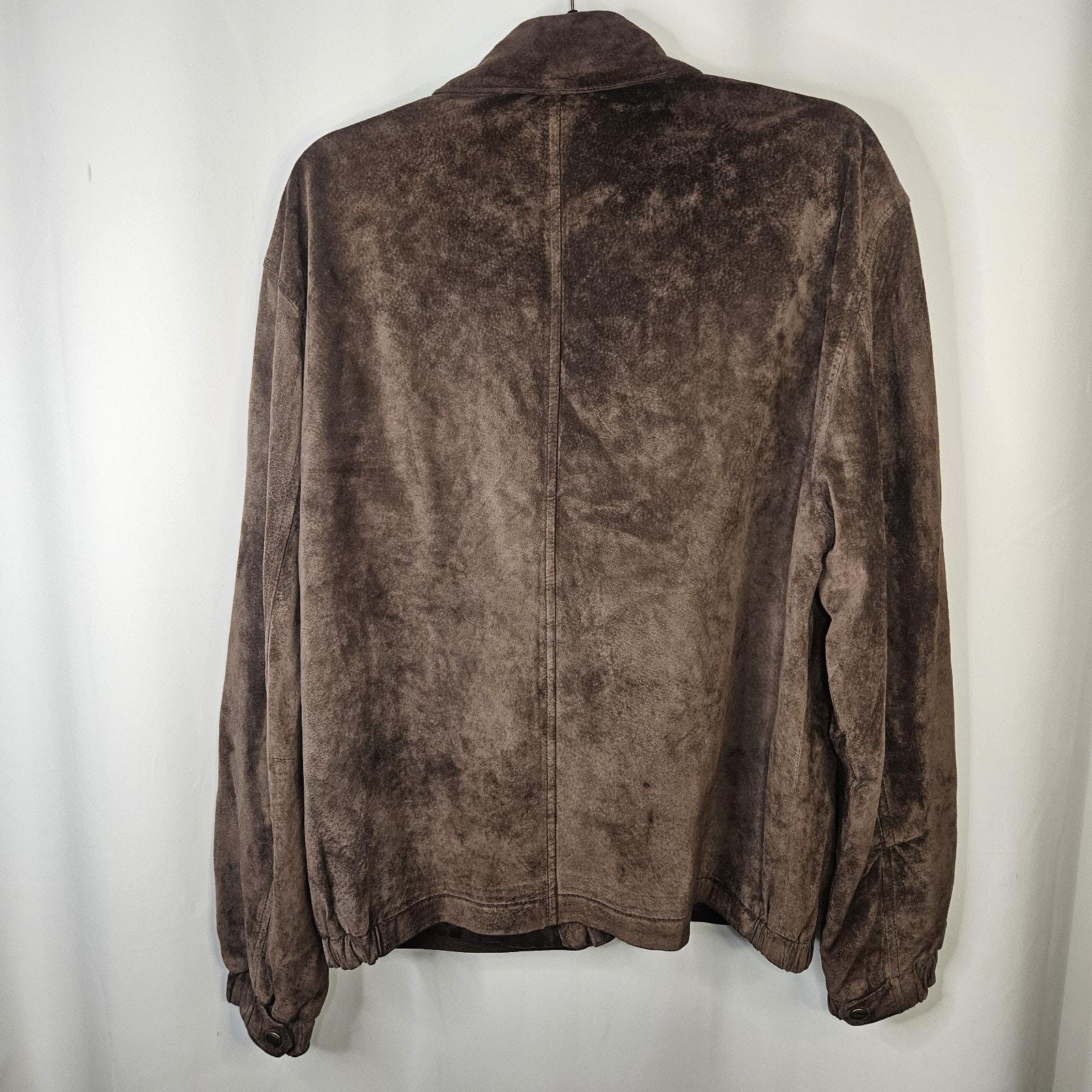 Veste en daim pour homme avec col en fourrure, Marron - Veste en daim, S