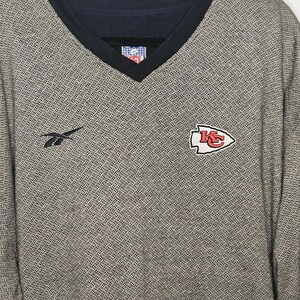 Chaqueta reversible bordada vintage Reebok Pro-Line Kansas City CHIEFS, talla 2XL XXL imagen 3