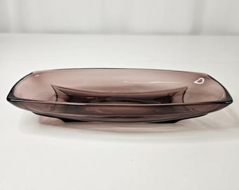 Vintage Moroccan Hazel Atlas Colony Capri Serving Dish Oblong Tray Amethyst