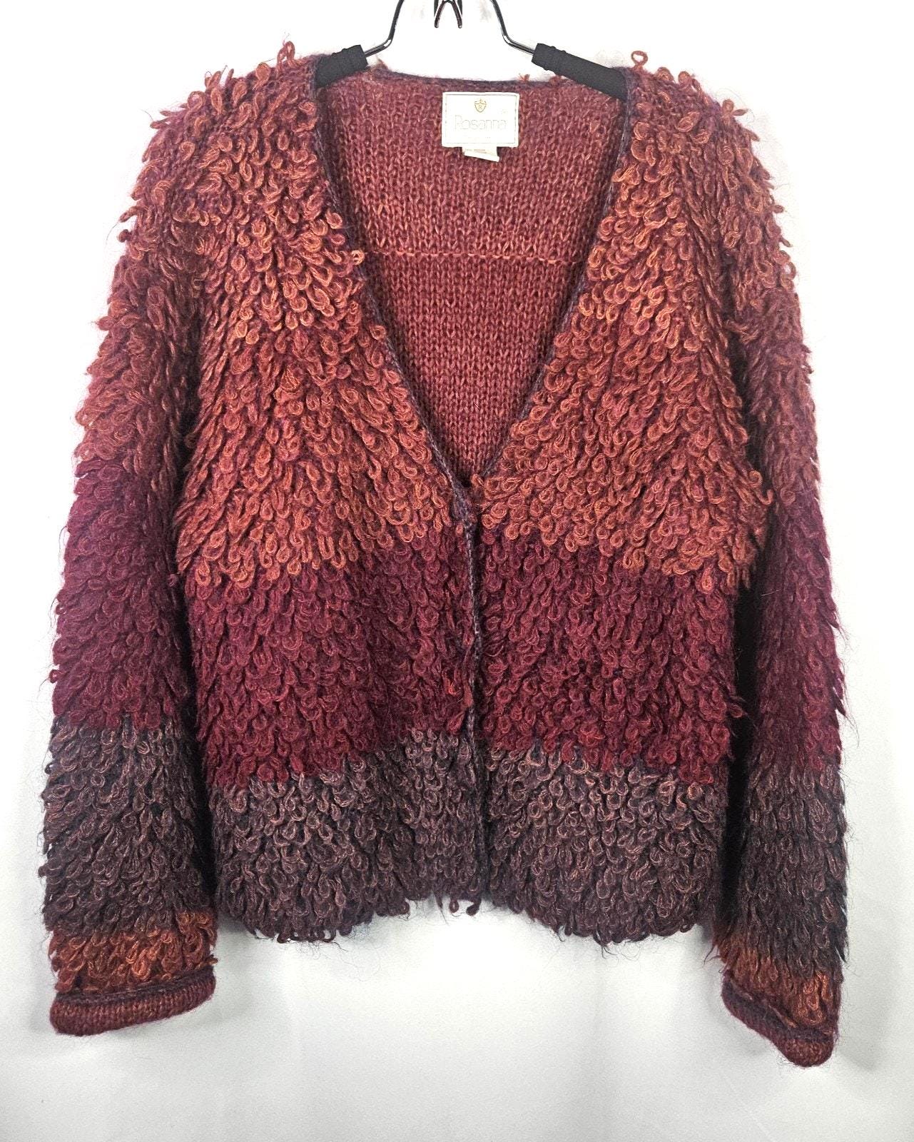 Loop Shaggy Knit Long Cardigan - Etsy