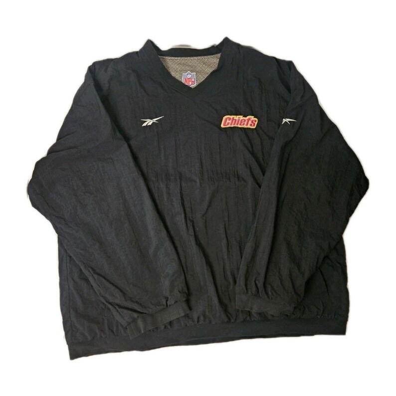 Chaqueta reversible bordada vintage Reebok Pro-Line Kansas City CHIEFS, talla 2XL XXL imagen 6