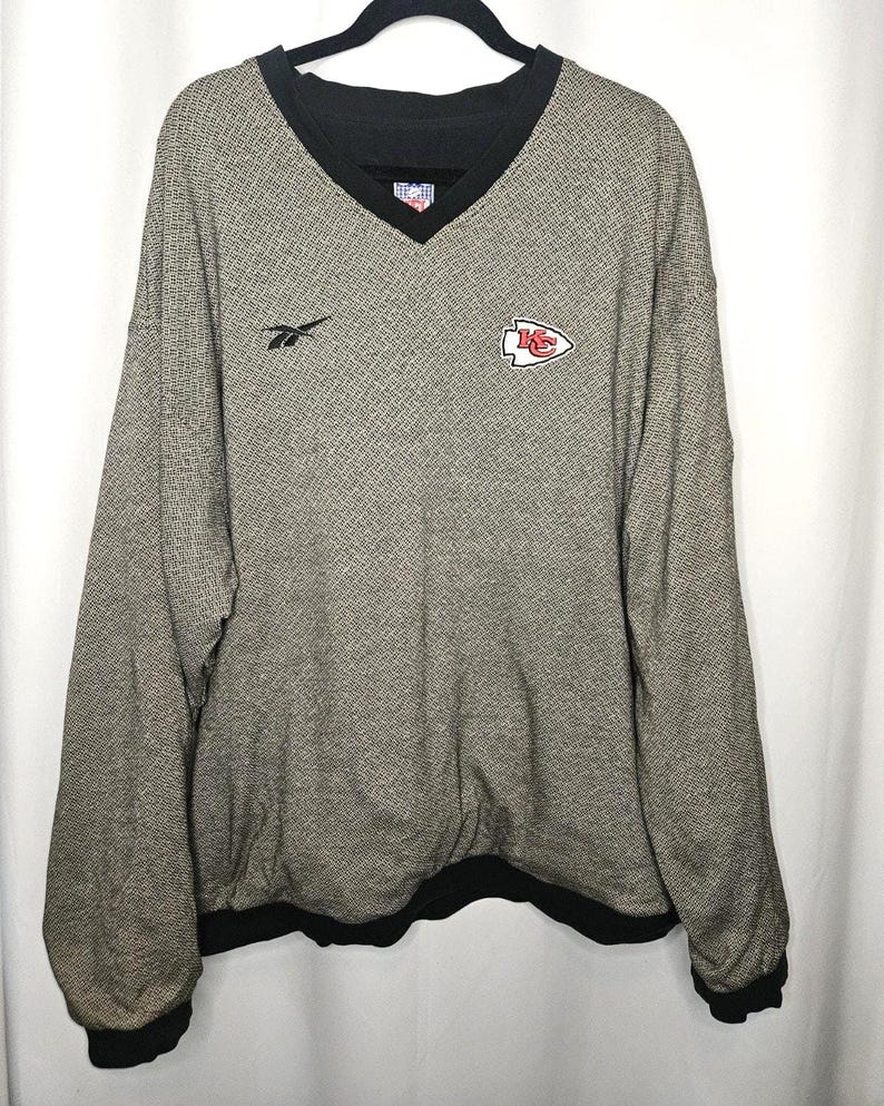 Chaqueta reversible bordada vintage Reebok Pro-Line Kansas City CHIEFS, talla 2XL XXL imagen 2