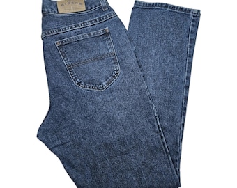 Vaqueros vintage de mezclilla Riders, pierna recta, tiro alto, para mujer, talla 10, 30 x 32, estilo mom
