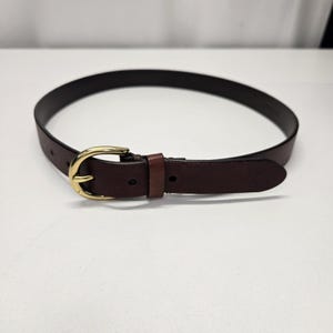 Lauren Ralph Lauren Dark‎ Brown Italian Leather Belt Wrapped Buckle Size Large Lauren Ralph Lauren Men Italian Leather Brown Belt Size XL  main image 4
