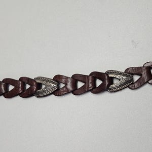 Brighton Embellished Belts Women’s Medium Brown Leather Vintage 90s Western image 3