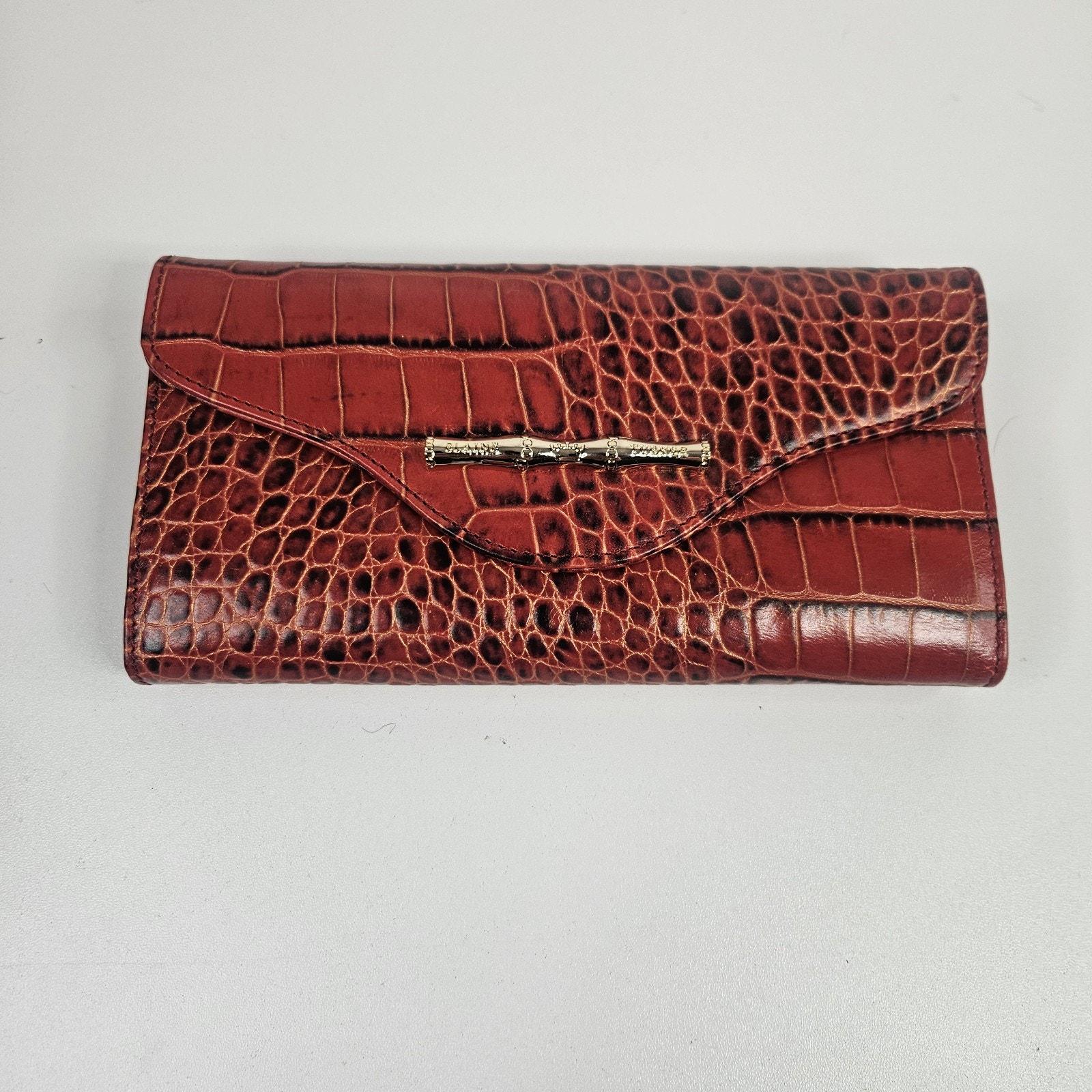 Sac à Main Paille Elaine Turner Avec Cuir Doré, Bandoulière Chaîne - Occasion (EUC)