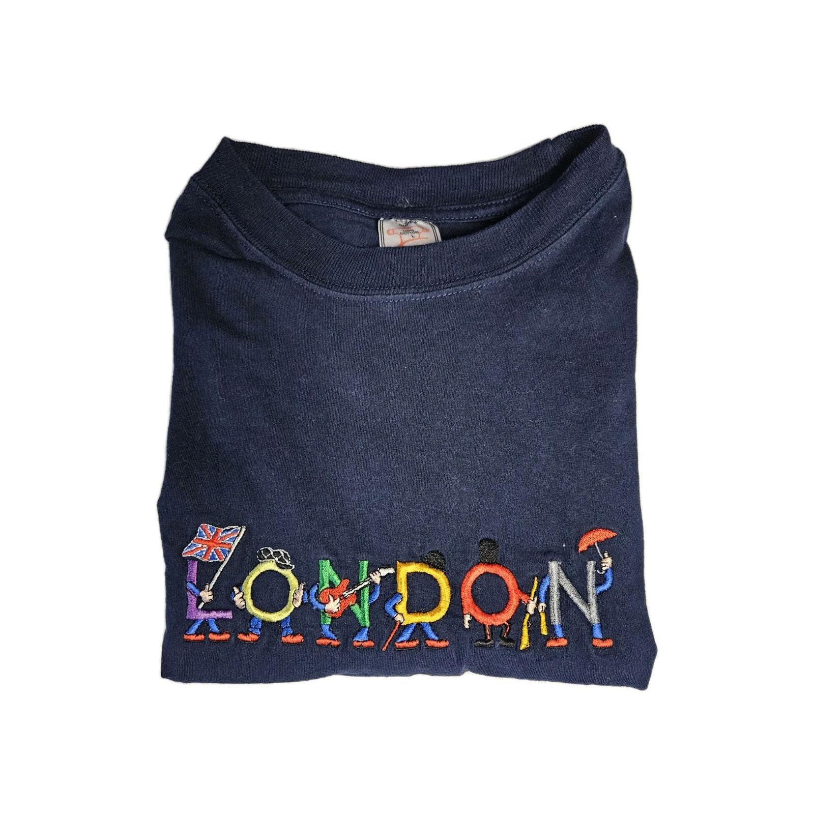 VTG 90s T Shirt Lg Single Stitch Sun Faded Grunge London