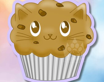 chunky chunk Muffin Katze Vinyl wasserfest niedlichen Aufkleber