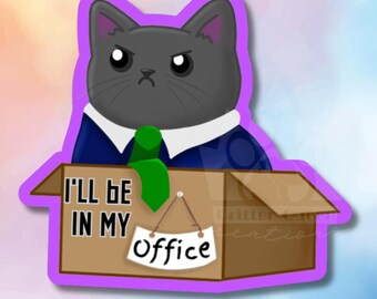 Büro Katze Vinyl wasserfest niedlichen Aufkleber