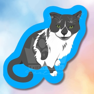 Autocollant mignon imperméable en vinyle avec des chats