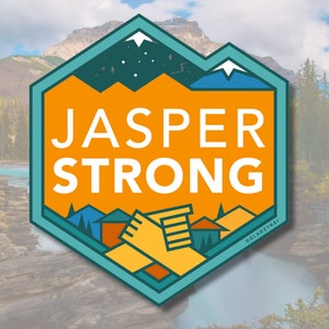 Adesivo di beneficenza impermeabile in vinile Jasper Strong