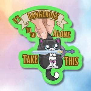 It's dangerous to go alone vinyl waterproof cute sticker