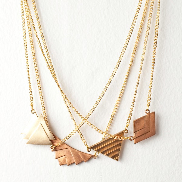 Geometric Charm Necklace - You Choose Charm