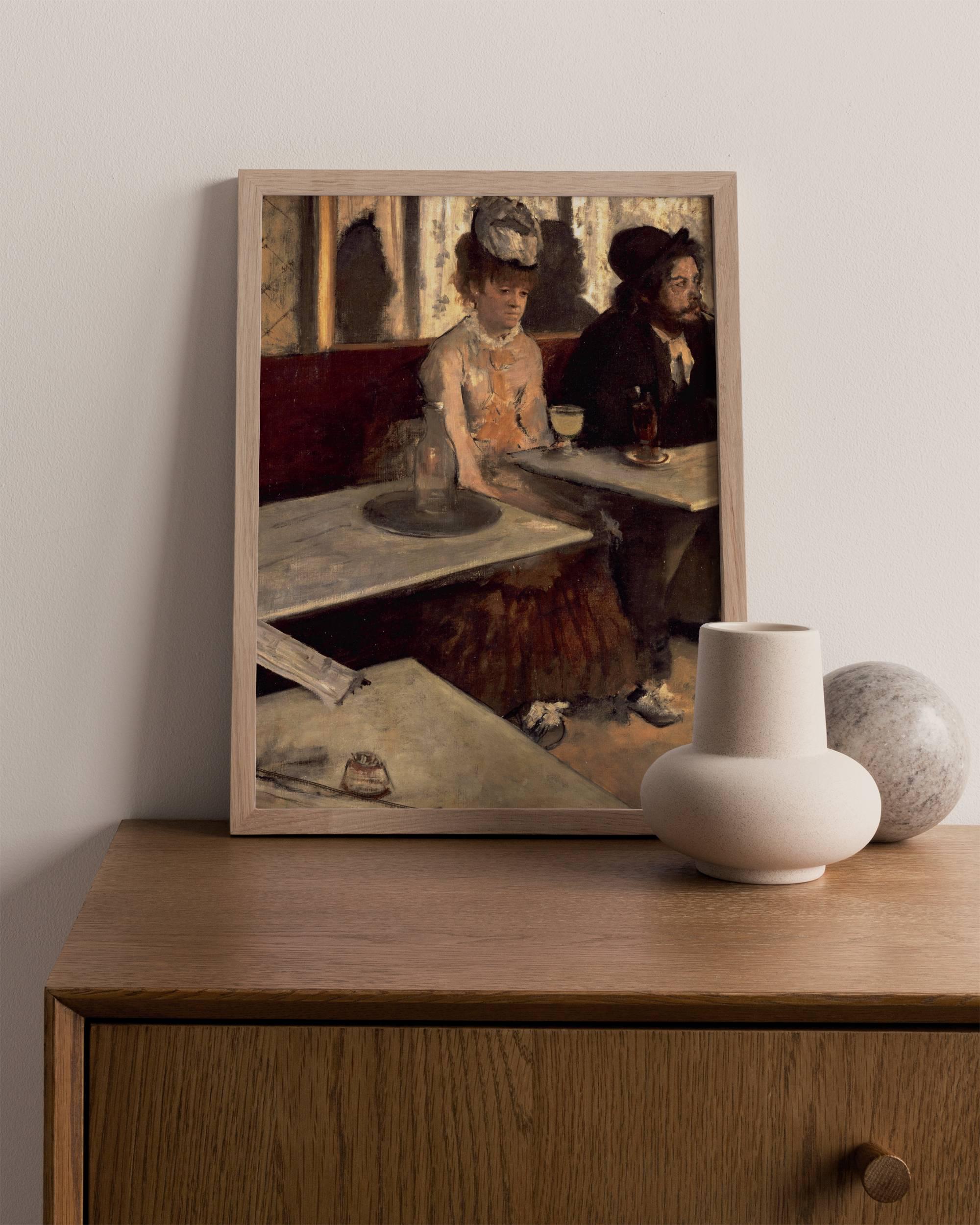 Edgar Degas ,l'absinte - Vintage Reproduction Art Print, Rich