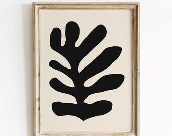 Henri Matisse, Spray of leaves - Vintage reproduction art print, Rich tones painting, Abstract wall art, Cubism art decor, DIGITAL DOWNLOAD