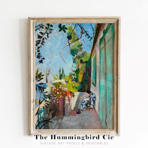 Henri Matisse, La terraza - Reproducción de arte vintage, Pintura vibrante, Arte mural de paisaje urbano, Decoración artística impresionista, DESCARGA DIGITAL