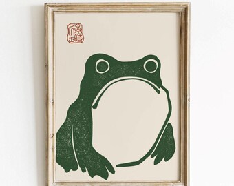 Matsumoto Shoji Japanese Art Frog, Printable, Japandi Wall Art