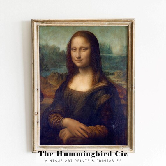 Leonardo Da Vinci, Mona Lisa - Vintage Reproduction Art Print