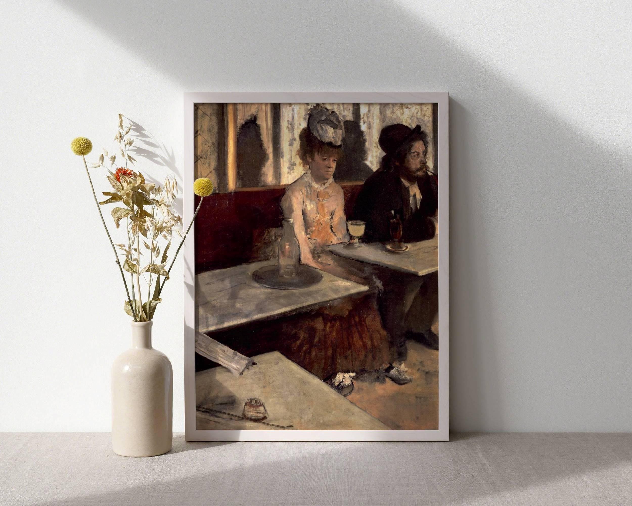 Edgar Degas ,l'absinte - Vintage Reproduction Art Print, Rich
