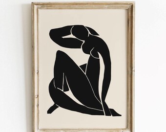Henri Matisse, Blue nude II - Vintage reproduction art print, Vibrant antique painting, Cubism wall art, Figure art decor, MAILED PRINT