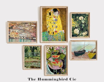 City scenes gallery set - Antique reproduction illustrations set, Vibrant art print, Still life wall art,  Portrait decor, DIGITAL DOWNLOAD