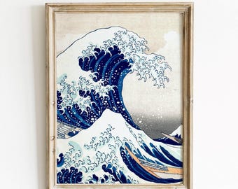 葛飾北斎 - 「神奈川沖浪裏」1831年 |フレームなしのファインアート