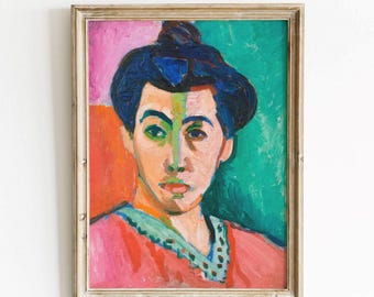 アンリ・マティスの自画像リトグラフ：署名入りポップアートプリント