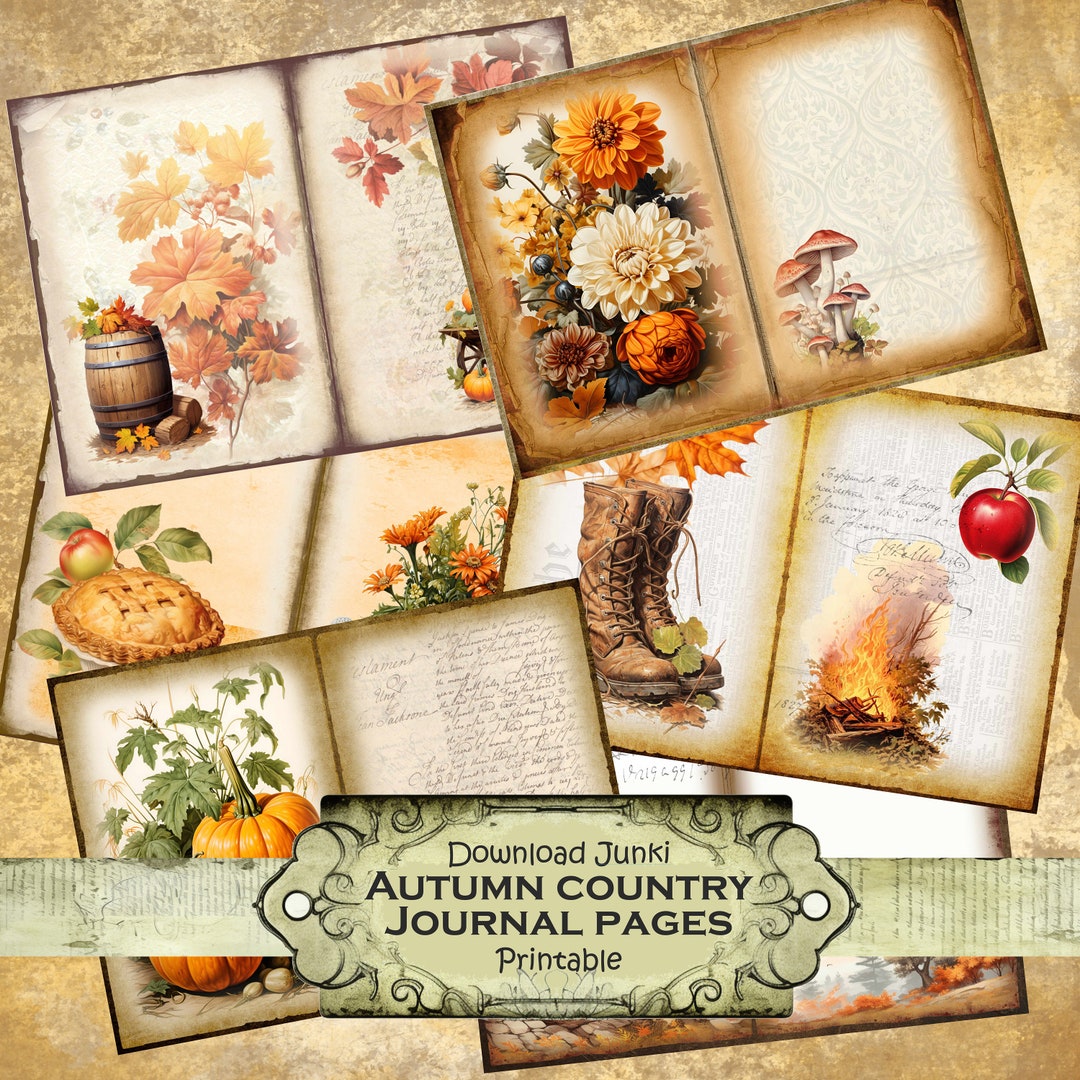 Autumn Fall Junk Journal Printable Digital Download Grimoire - Etsy