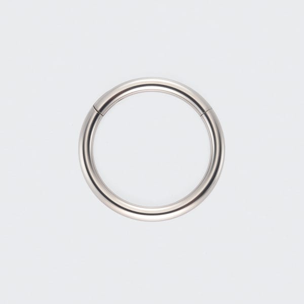 14G 16G 18G 20G Titanium Silver Segment Clicker Ring For Nose/Earlobe/Septum/Cartilage Hoop/Helix/Daith/Lip/Eyebrow/Hypoallergenic/Gift