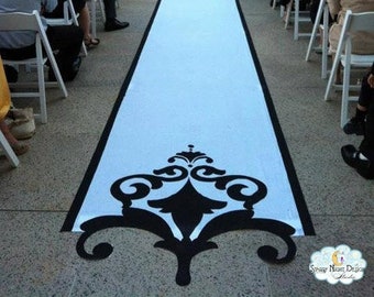 Non Slip Aisle Runner (not SHEER paper or CHEAP vinyl), Exclusive Safety Grip Runner backed with foam is SAFE to walk on and easy to install