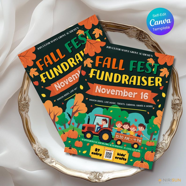 Fyers Fall Editable Fall Festival Flyer Template Printable Fall Harvest Poster ...