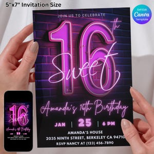 16th birthday invite, sweet sixteen invite, sixteenth birthday, sweet 16 evite, 16th invitation, 16th birthday girl, neon glow party, sweet 16 invite, printable sweet 16, 16th birthday party, sweet 16 printable, sweet 16 sixteen, sixteen birthday, sweet sixteen party, 50th birthday invite, luxury invitation, sweet 16 invitation, sweet 16 invitations, 16th birthday, sweet 16 decor, 16 birthday party, birthday video, sweet 16 party, sweet 16, girl birthday invite, sweet 16 birthday