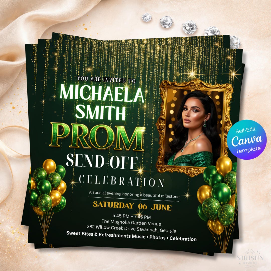 Prom Send-off Invitation – Editable Prom Party Flyer – Prom Night ...
