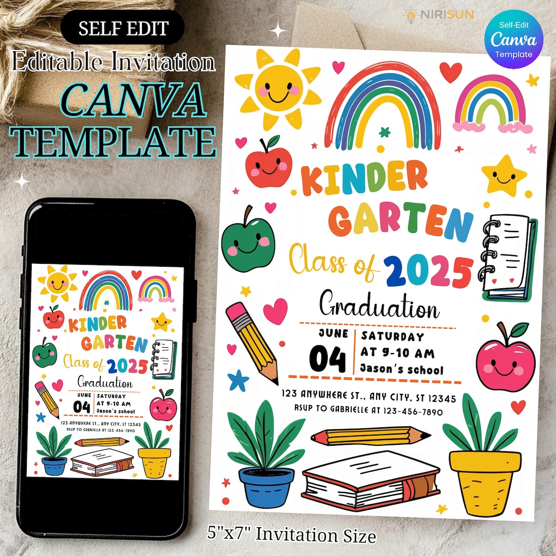 Kinder Invit Kindergarten Graduation Invitation, Kindergarten Announcement Party ...